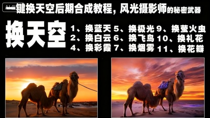 一键换天空后期合成教程,风光摄影师的秘密武器-Scorpio丨网创