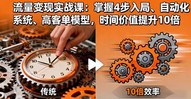 (16197期)流量变现实战课:掌握4步入局、自动化系统、高客单模型,时间价值提升10倍-Scorpio丨网创
