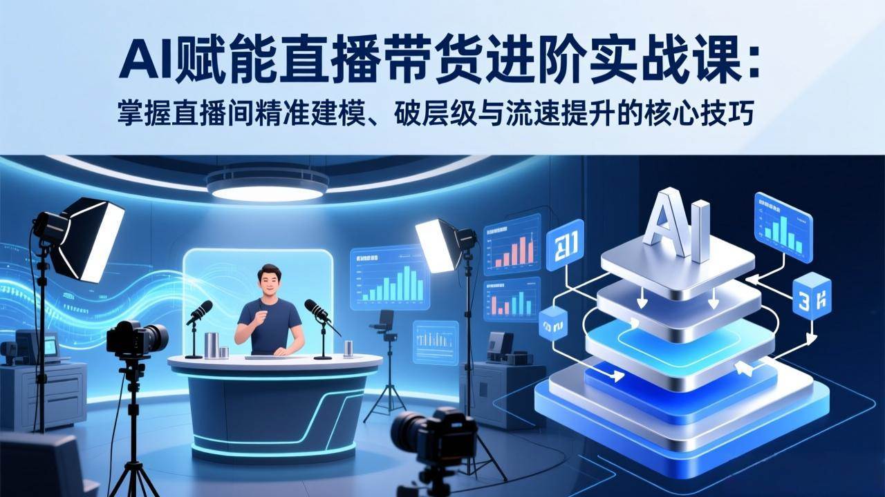 （17405期）AI赋能直播带货进阶实战课：掌握直播间精准建模、破层级与流速提升的核心技巧-Scorpio丨网创