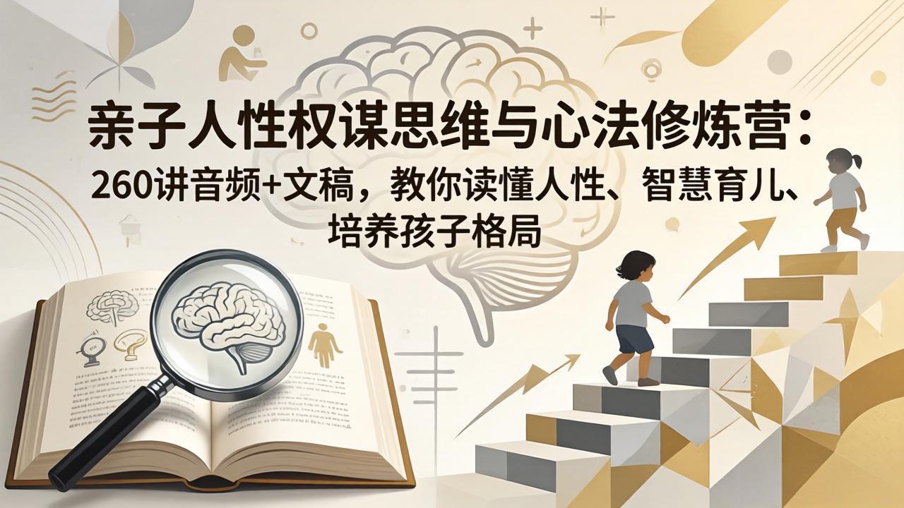 亲子人性权谋思维与心法修炼营：260讲音频+文稿，教你读懂人性、智慧育儿、培养孩子格局-Scorpio丨网创