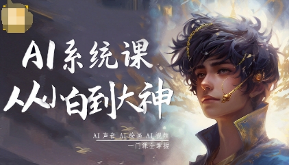 AI系统课程,从小白到大神系统学AI,AI声音-AI绘画-AI视频一门课全掌握-Scorpio丨网创