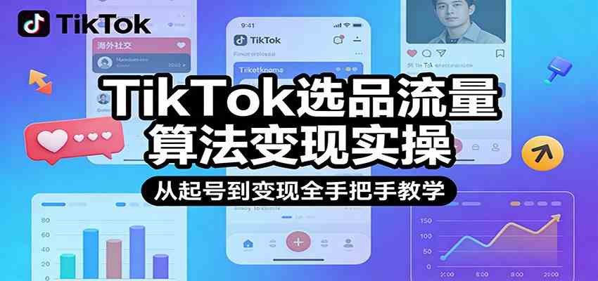 TikTok选品流量算法变现实操，从起号到变现全手把手教学-Scorpio丨网创