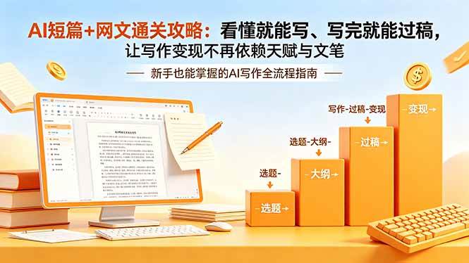 （18485期）AI短篇+网文通关攻略-更新4月：看懂就能写、写完就能过稿，让写作变现不再依赖天赋与文笔-Scorpio丨网创