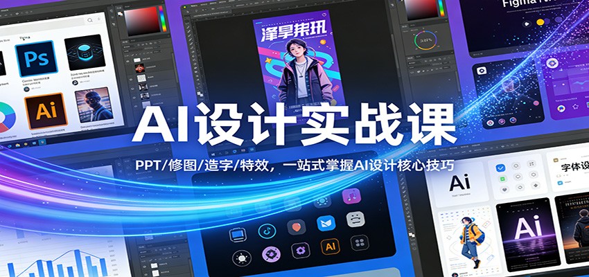 AI设计实战课：PPT/修图/造字/特效，一站式掌握AI设计核心技巧-Scorpio丨网创