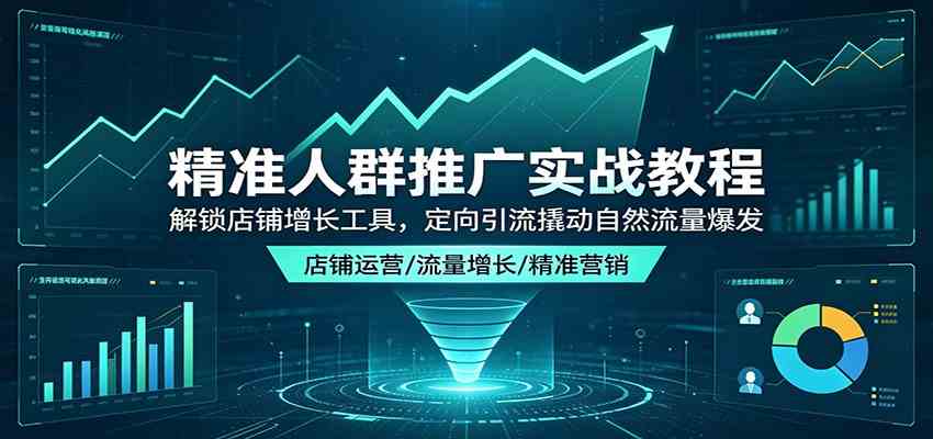 精准人群推广实战教程：解锁店铺增长工具，定向引流撬动自然流量爆发-Scorpio丨网创