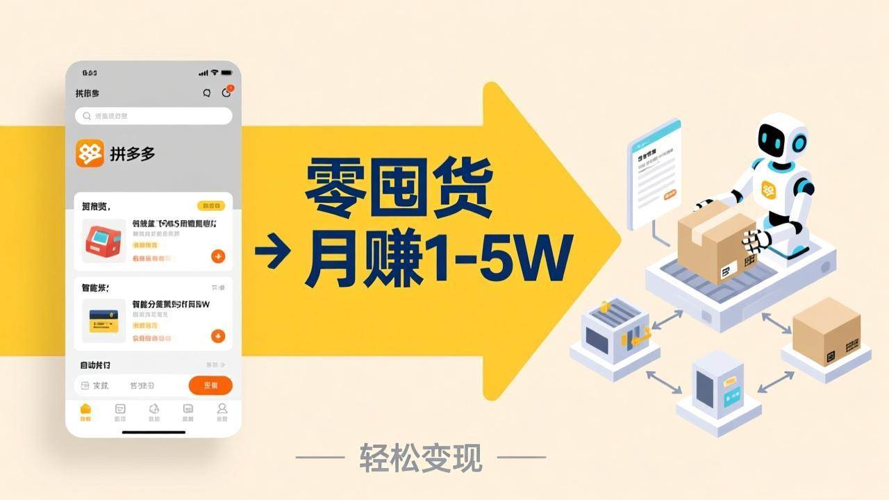 （17490期）不用囤货不用跑单！拼多多虚拟玩法，机器人管理发货和客服，帮你月赚 1-5W-Scorpio丨网创