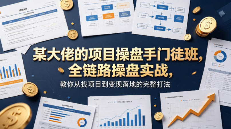 某大佬的项目操盘手门徒班，全链路操盘实战，教你从找项目到变现落地的完整打法-Scorpio丨网创