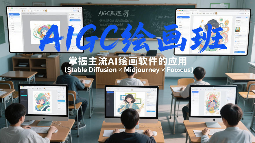 AIGC绘画班，掌握主流Ai绘画软件的应用（Stable Diffusion x Midjourney x Fooocus）-Scorpio丨网创