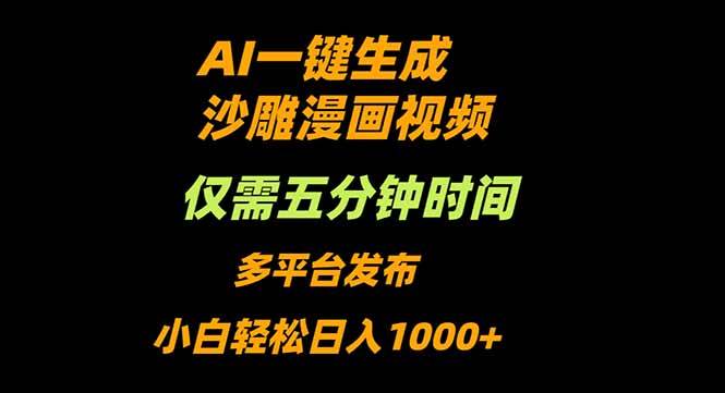 (16320期)AI一键生成沙雕动漫视频,只需5分钟,小白轻松日入1000+-Scorpio丨网创