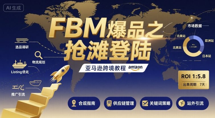 FBM爆品之抢滩登陆-亚马逊跨境教程-Scorpio丨网创