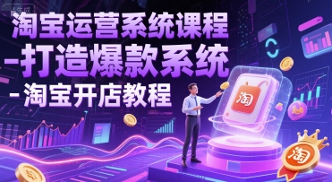 淘宝运营系统课程-打造爆款系统-淘宝开店教程-Scorpio丨网创
