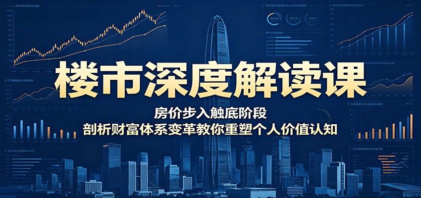 楼市深度解读课：房价步入触底阶段，剖析财富体系变革教你重塑个人价值认知-Scorpio丨网创