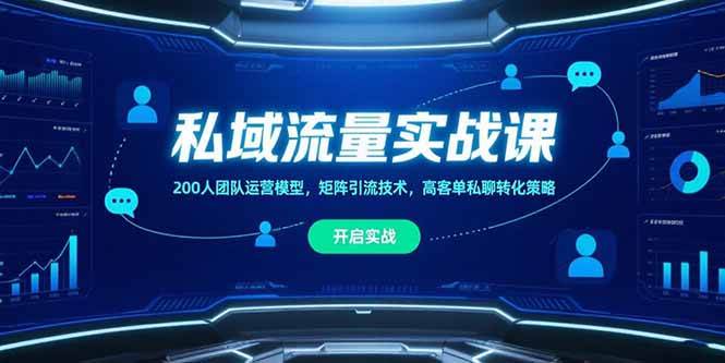 （15403期）私域流量实战课，200人团队运营模型，矩阵引流技术，高客单私聊转化策略-Scorpio丨网创