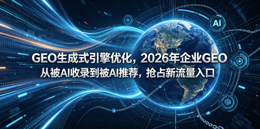 GEO生成式引擎优化，2026年企业GEO从被AI收录到被AI推荐，抢占新流量入口-Scorpio丨网创