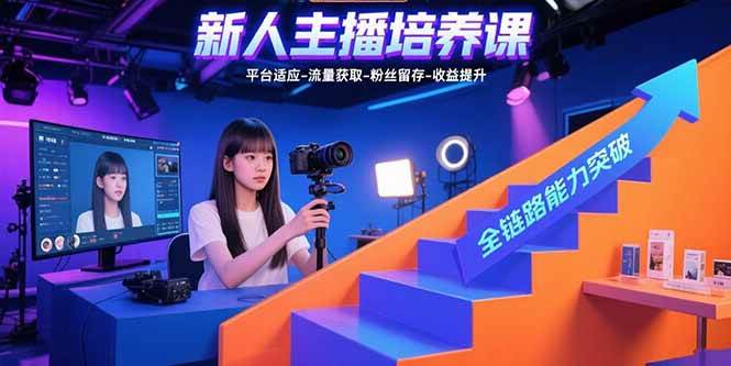 (15701期)新人主播培养课:平台适应-流量获取-粉丝留存-收益提升 全链路能力突破-Scorpio丨网创