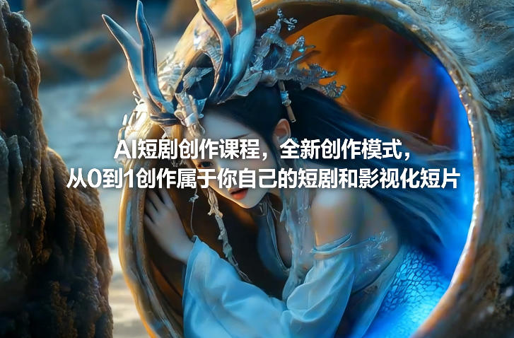 AI短剧创作课程,全新创作模式,从0到1创作属于你自己的短剧和影视化短片-Scorpio丨网创
