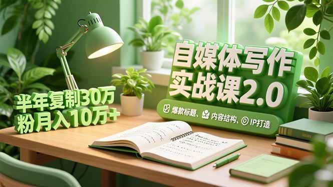 (16734期)自媒体写作实战课2.0,爆款标题、内容结构、IP打造,半年复制30万粉月入10万+-Scorpio丨网创