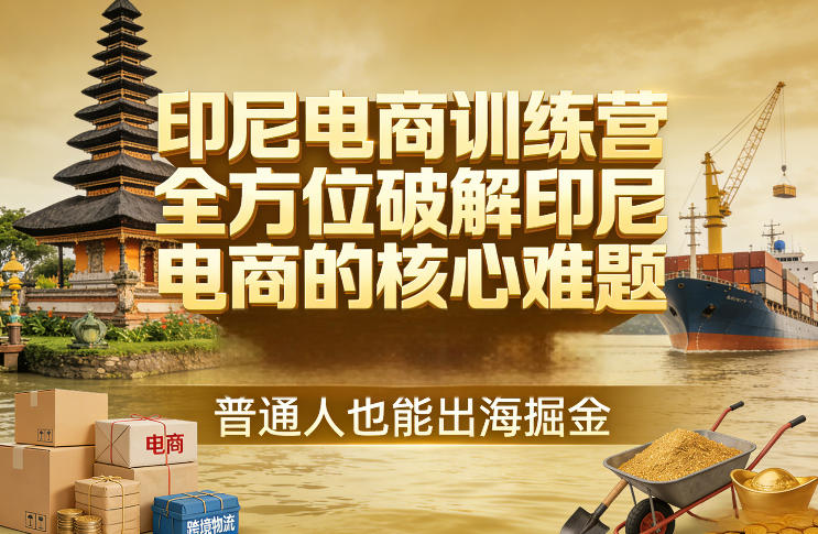 印尼电商训练营，全方位破解印尼电商的核心难题，普通人也能出海掘金-Scorpio丨网创