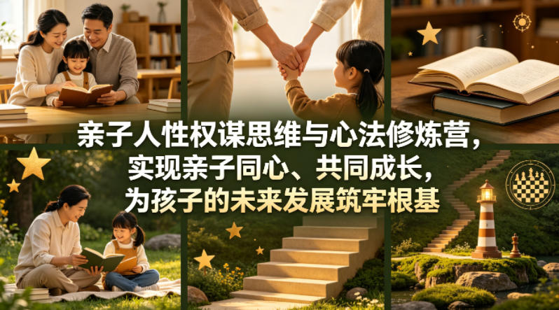 亲子人性权谋思维与心法修炼营，实现亲子同心、共同成长，为孩子的未来发展筑牢根基【音频】-Scorpio丨网创
