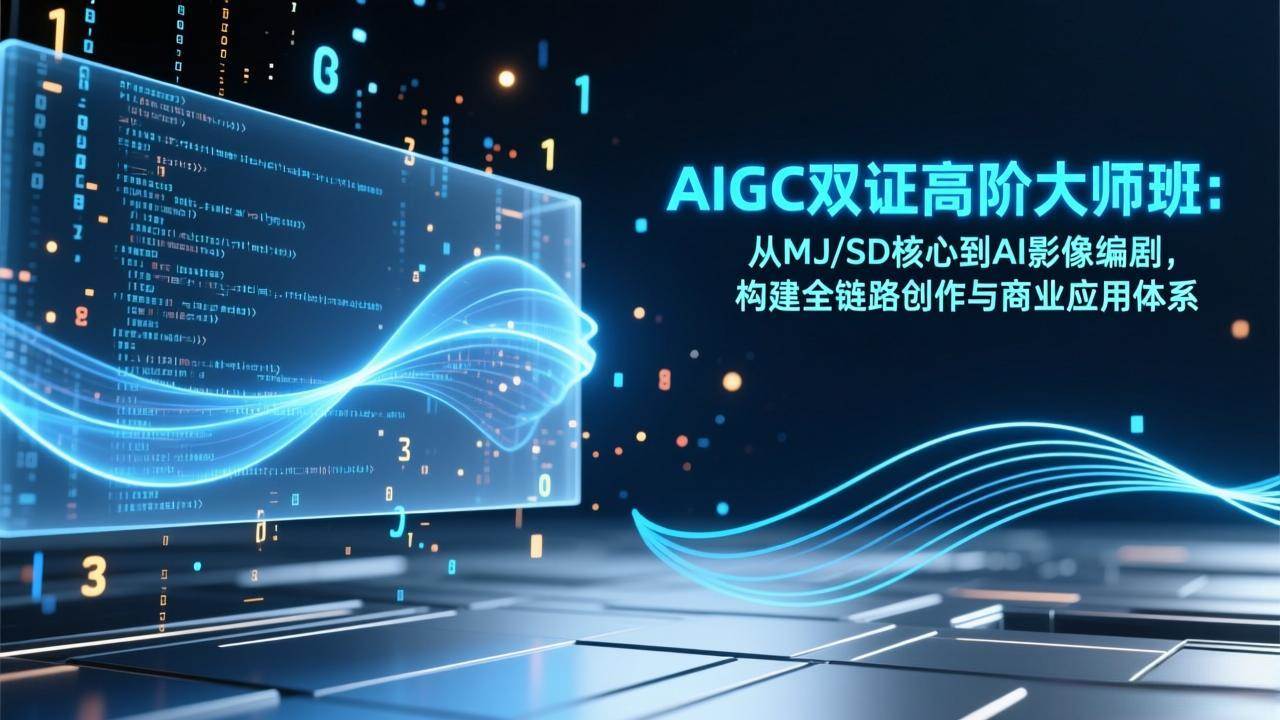 (17198期)AIGC双证高阶大师班:从MJ/SD核心到AI影像编剧,构建全链路创作与商业应用体系-Scorpio丨网创