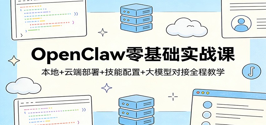 OpenClaw零基础实战课：本地+云端部署+技能配置+大模型对接全程教学-Scorpio丨网创