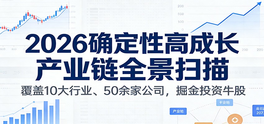付费文章：2026确定性高成长产业链全景扫描：覆盖10大行业、50余家公司，掘金投资牛股-Scorpio丨网创