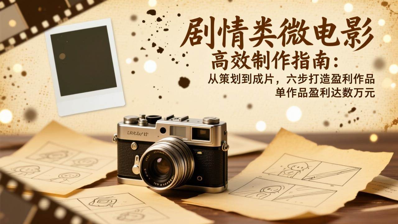 （17086期）剧情类微电影高效制作指南：从策划到成片，六步打造盈利作品，单作品盈利达数万元-Scorpio丨网创