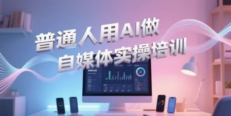 普通人用AI做自媒体实操培训，普通人一个人用ai做自媒体，视频制作、短视频引流、直播带货，轻松入门-Scorpio丨网创