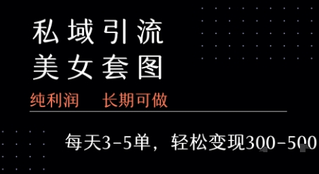 私域卖套图每天3-5单 每单利润99-2张+-Scorpio丨网创