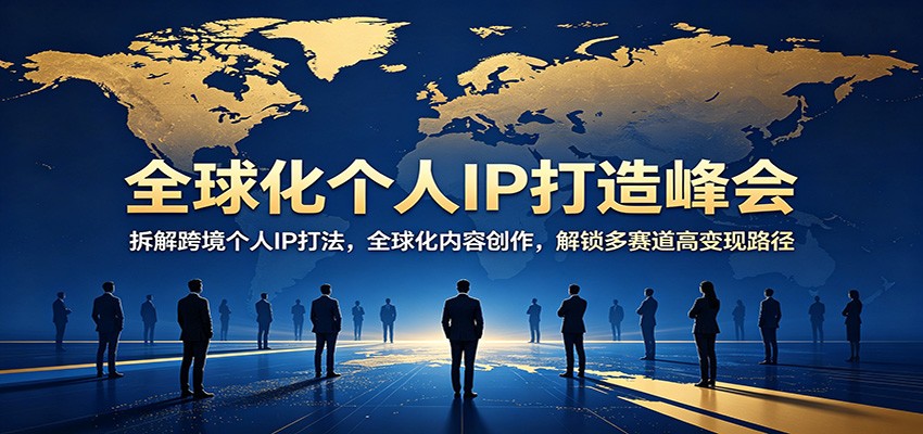 全球化个人IP打造峰会：拆解跨境个人IP打法，全球化内容创作，解锁多赛道高变现路径-Scorpio丨网创