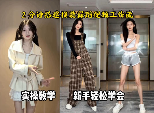 通过Coze工作流，制作《跳舞卡点换装视频》，两分钟制作完成，从0到1演示搭建过程-Scorpio丨网创