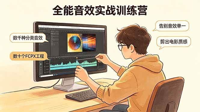（18287期）全能音效实战训练营：数千种分类音效+数十个FCPX工程，告别音效单一，剪出电影质感-Scorpio丨网创