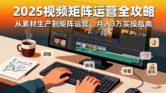 （16333期）2025短视频矩阵运营全攻略：从素材生产到矩阵运营，月入3万实操指南-Scorpio丨网创