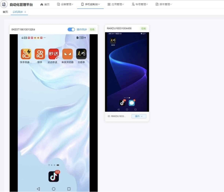 云手机群控系统源码 云手机多开群控 自动化管理程序源码-Scorpio丨网创