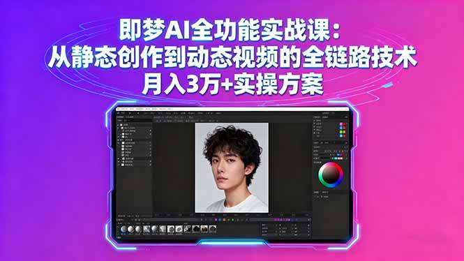 (16053期)即梦AI全功能实战课:从静态创作到动态视频的全链路技术 月入3万+实操方案-Scorpio丨网创