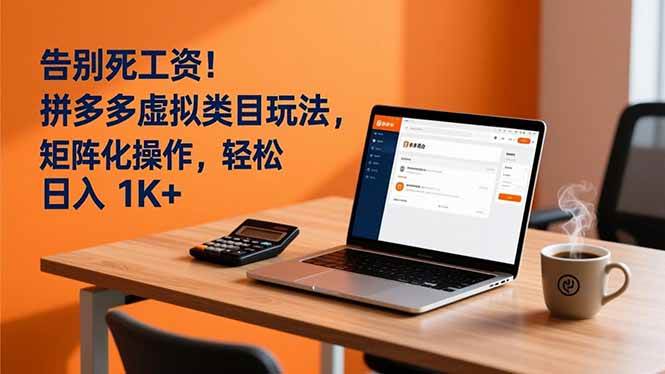 （16943期）告别死工资！拼多多虚拟类目玩法，矩阵化操作，轻松日入 1K+-Scorpio丨网创