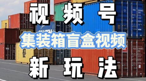 视频号新玩法，利用老外开集装箱盲盒视频，挣分成计划收益，月入过W，新手小白轻松上手-Scorpio丨网创