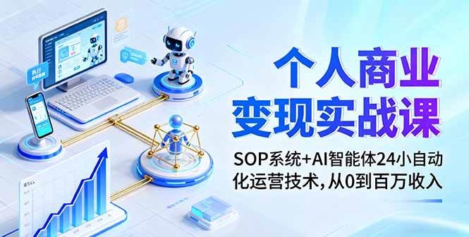 (16111期)个人商业变现实战课:SOP系统+AI智能体24小自动化运营技术,从0到百万收入-Scorpio丨网创