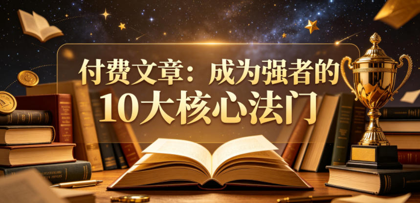 付费文章：成为强者的10大核心法门-Scorpio丨网创