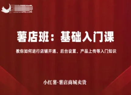 小红薯薯店商城卖货，基础入门课，教你如何进行店铺开通、后台设置、产品上传等入门知识-Scorpio丨网创
