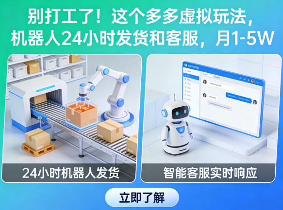 别打工了！这个多多虚拟玩法，机器人24小时发货和客服，月1-5W【揭秘】-Scorpio丨网创
