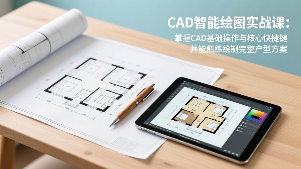 （17348期）CAD智能绘图实战课：掌握CAD基础操作与核心快捷键，并能熟练绘制完整户型方案-Scorpio丨网创