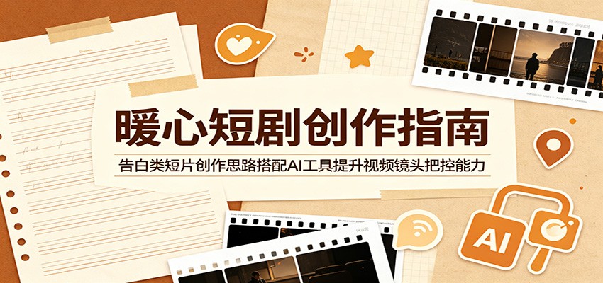 暖心短剧创作指南：告白类短片创作思路搭配AI工具提升视频镜头把控能力-Scorpio丨网创