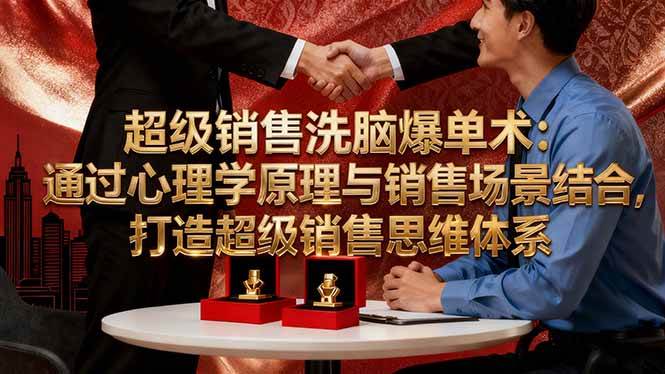 (16370期)超级销售洗脑爆单术:通过心理学原理与销售场景结合,打造超级销售思维体系-Scorpio丨网创