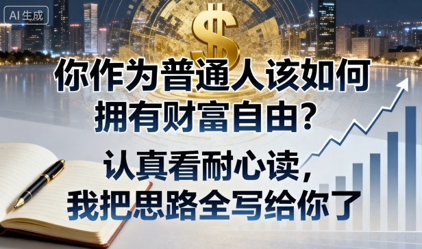 付费文章:你作为普通人该如何拥有财富自由?认真看耐心读,我把思路全写给你了-Scorpio丨网创