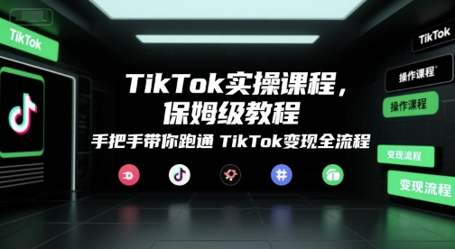 TikTok实操课程，保姆级教程，手把手带你跑通TikTok变现全流程-Scorpio丨网创