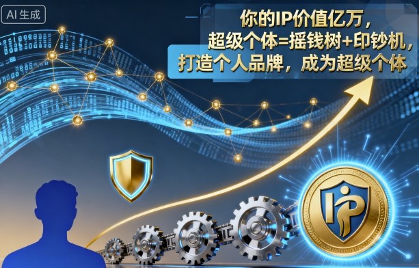 你的IP价值亿万,超级个体=摇钱树+印钞机,打造个人品牌,成为超级个体-Scorpio丨网创