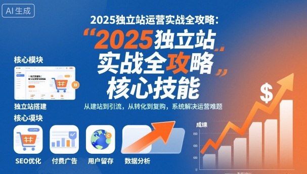 2025独立站运营实战全攻略,一站式掌握独立站运营核心技能-Scorpio丨网创