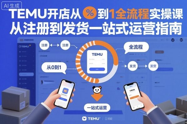 TEMU开店从0到1全流程实操课,从注册到发货一站式运营指南-Scorpio丨网创