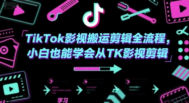 TikTok影视搬运剪辑全流程，小白也能学会从TK影视剪辑-Scorpio丨网创